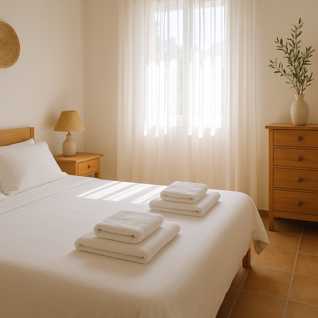Holiday apartment ready for guests after changeover cleaning